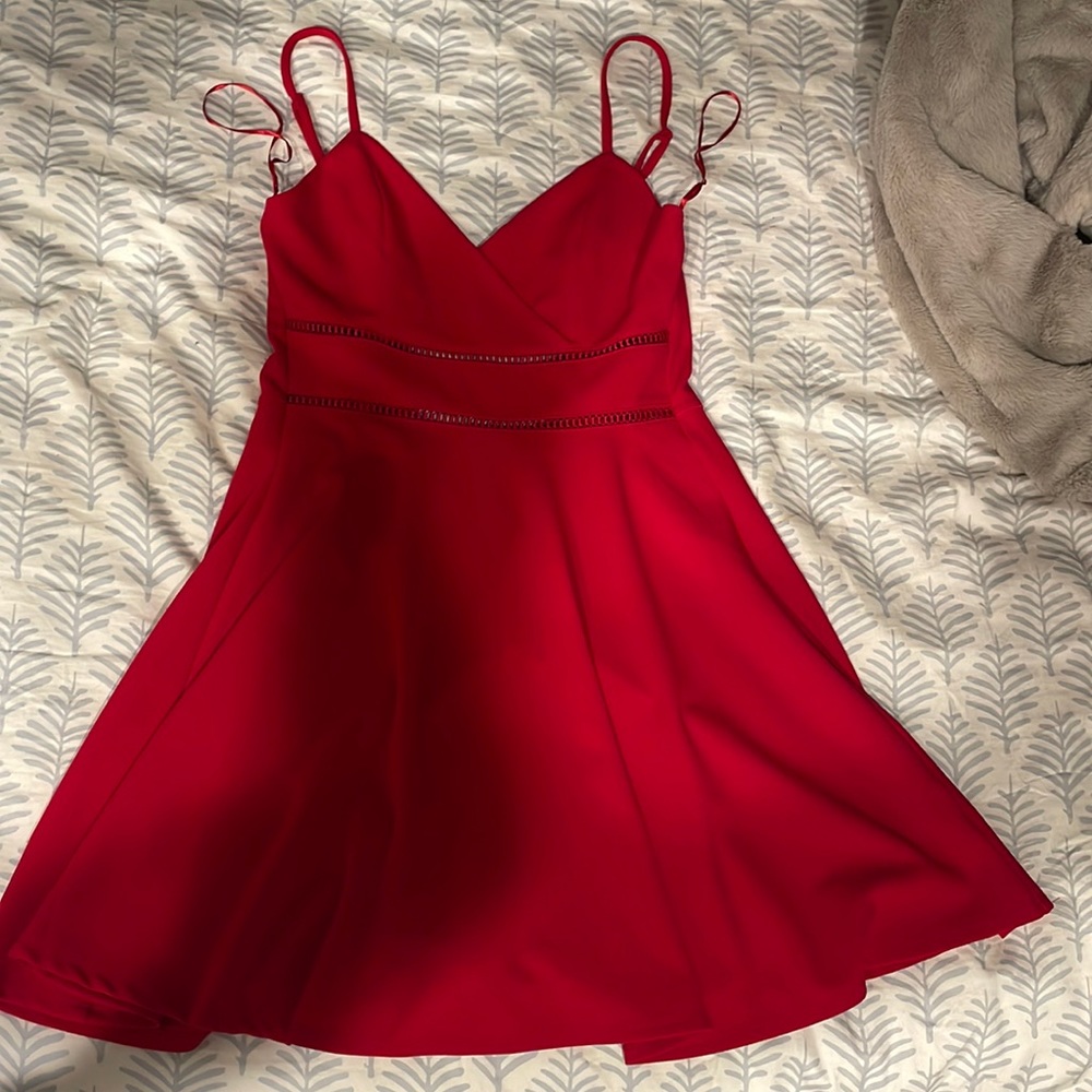 Francesca's red dress